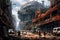 Dystopian Apocalypse: Dark Buildings and Apocalyptic Landscapes, Generative AI