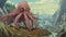 Dystopian Cartoon Octopus: Mobile Device Iphone Case