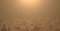 Dystopian Desert Cyberpunk City with Foggy Haze