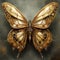 Dystopian Steampunk Butterfly Isolated – AI Generated 3D Illustration