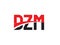 DZM Letter Initial Logo Design Vector Illustration