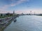 DÃ¼sseldorf, Germany - Skyline of Dusseldorf. Panorama of the old town overlooking the river Rhine