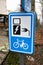 E bike recharging station sign