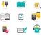 E-book, audiobook and literature icons - 1