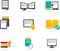 E-book, audiobook and literature icons - 2