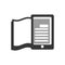 E-Book icon. Reading and learning online design. Vector graphic