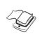 E-Book icon. Reading and learning online design. Vector graphic