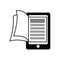 E-Book icon. Reading and learning online design. Vector graphic