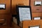 E-book Reader in Library Catalog Card Drawer - New Technology Con