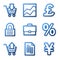 E-business icons, blue contour