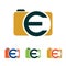 E Camera Simple Picture Photography Logo Icon
