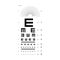 E chart Eye Test Chart tumbling and astigmatism test grid medical illustration. Line vector sketch outline isolated