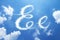 E clouds font calligraphy style ,hand written