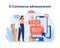 E-Commerce Advancement. A seamless online shopping experience illustrated through sale.