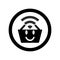 e commerce basket button with funny WiFI logo and icon