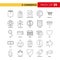 E-Commerce Black Line Icon - 25 Business Outline Icon Set