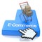 E-commerce button - Online shopping concept