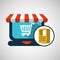 E-commerce cart shop online concept