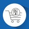 E-commerce cart shop taxes icon