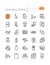 E commerce category linear icons set