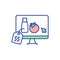 E commerce for farm food RGB color icon