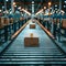 E-Commerce Fulfillment Center Streamlining Order Processes Conveyor belts and packaging blur