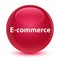 E-commerce glassy pink round button