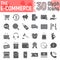 E commerce glyph icon set, Online store symbols