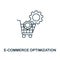 E-Commerce Optimization creative icon. Simple element illustration. E-Commerce Optimization concept symbol design from seo collect