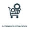 E-Commerce Optimization icon. Line style icon design. UI. Illustration of e-commerce optimization icon. Pictogram