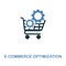 E-Commerce Optimization icon. Simple element illustration in 2 colors design. E-Commerce Optimization icon sign from seo collectio