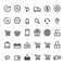 E-commerce outline icon set vector illustration