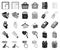E-commerce, Purchase and sale black,monochrome icons in set collection for design. Trade and finance vector symbol stock