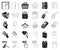 E-commerce, Purchase and sale black,outline icons in set collection for design. Trade and finance vector symbol stock