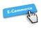 e-commerce push button concept 3d illustration