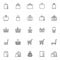 E-commerce and shopping line icons set