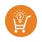 E commerce solution icon / orange vector