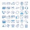 E-commerce thin line color vector icons set