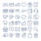 E-commerce thin line icons set