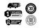 E commerce vector icon set including, free shipping, 1 year warranty, safe and secure checkout, risk free-100% satisfaction guaran