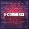 E-COMMERCE word cloud collage, business concept background