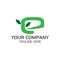 E green stock logo template., flat design. letter E