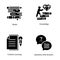 E learning Filled Vector Icons Set
