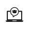 E-learning icon. Simple distance education symbol