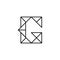 E letter geometric logo. Business logo. Origami logo