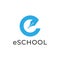 E letter initials educational e school logo design