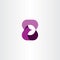 e letter purple icon logotype vector symbol