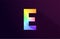e letter rainbow colored alphabet logo icon design