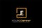 E Letter Square Modern Logo Design Business Concept