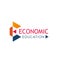 E letter vector icon for economic education